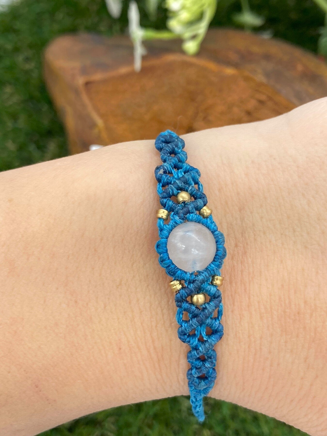 Rose Quartz Macrame Woven Bracelet