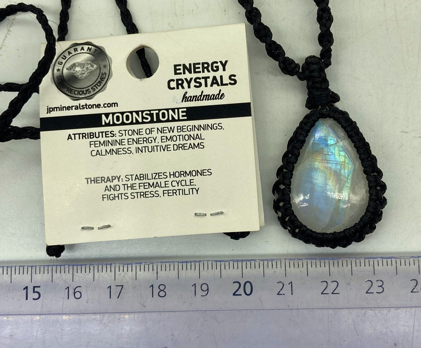 Moonstone Handmade Macrame Cabochon Necklace