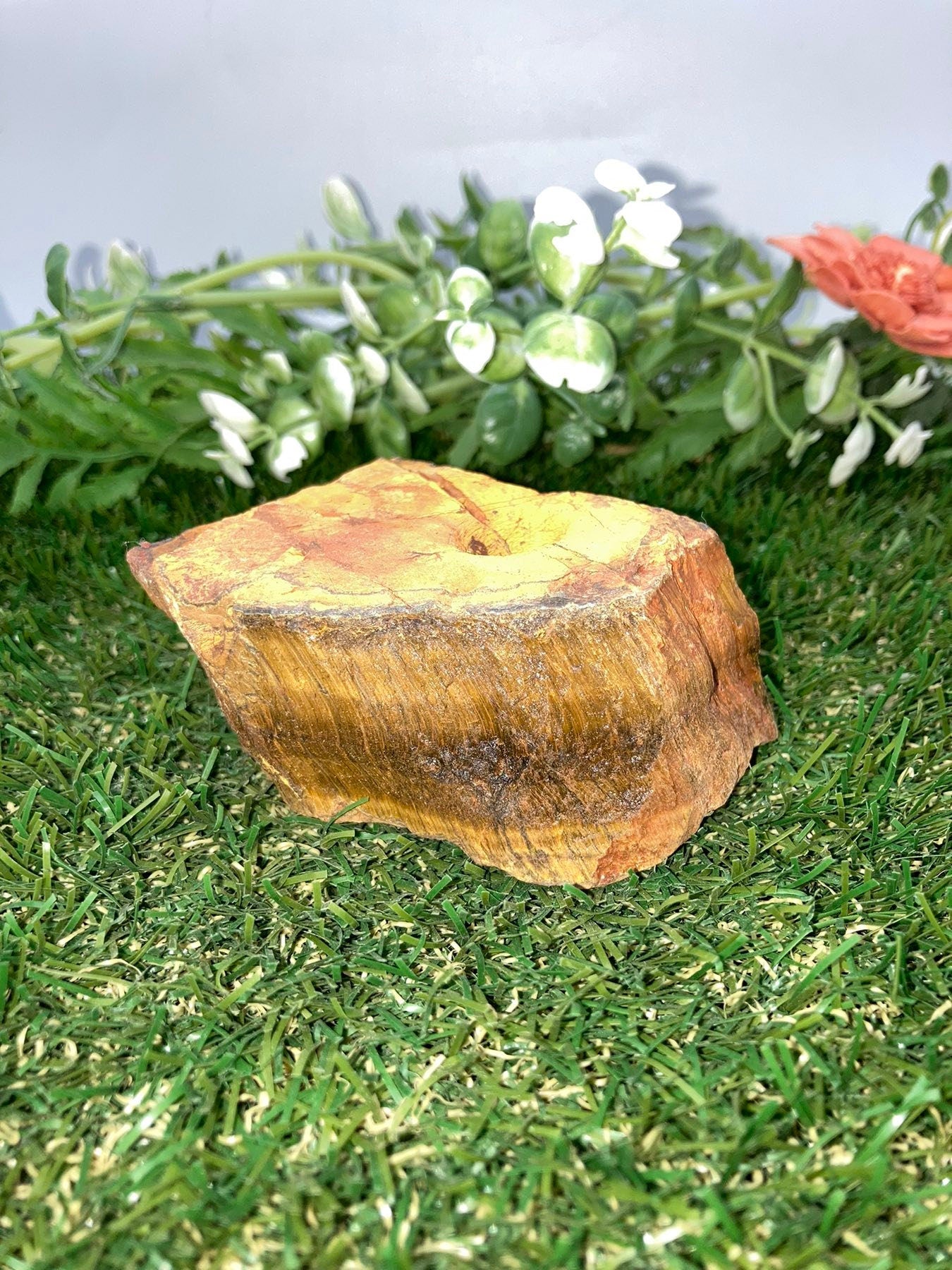 Ακατέργαστο κομμάτι Natural Crystal Tiger's Eye - Τύχη - Αντοχή - Αφθονία