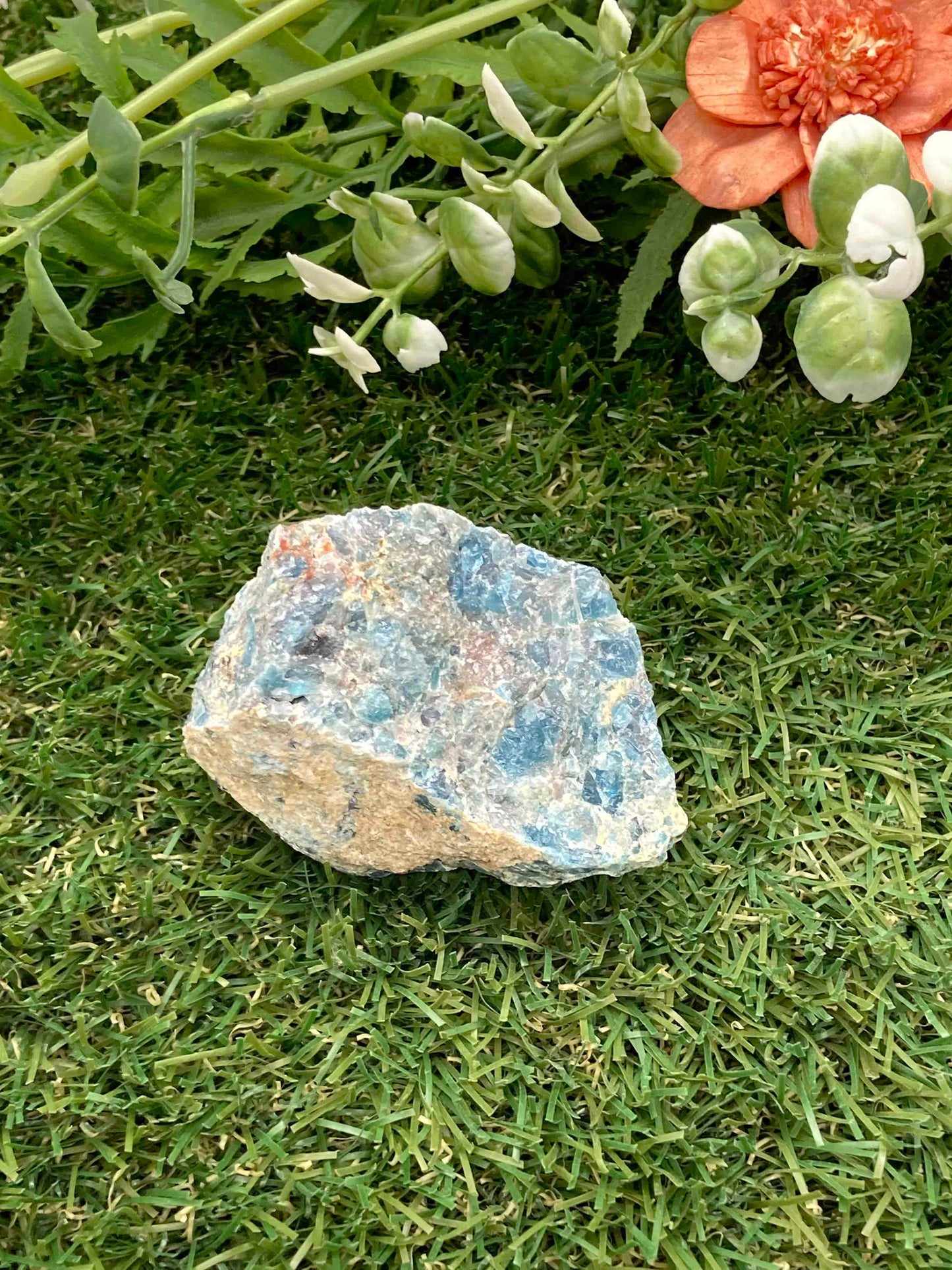 Natural Crystal Blue Apatite Collection Specimen Mineral