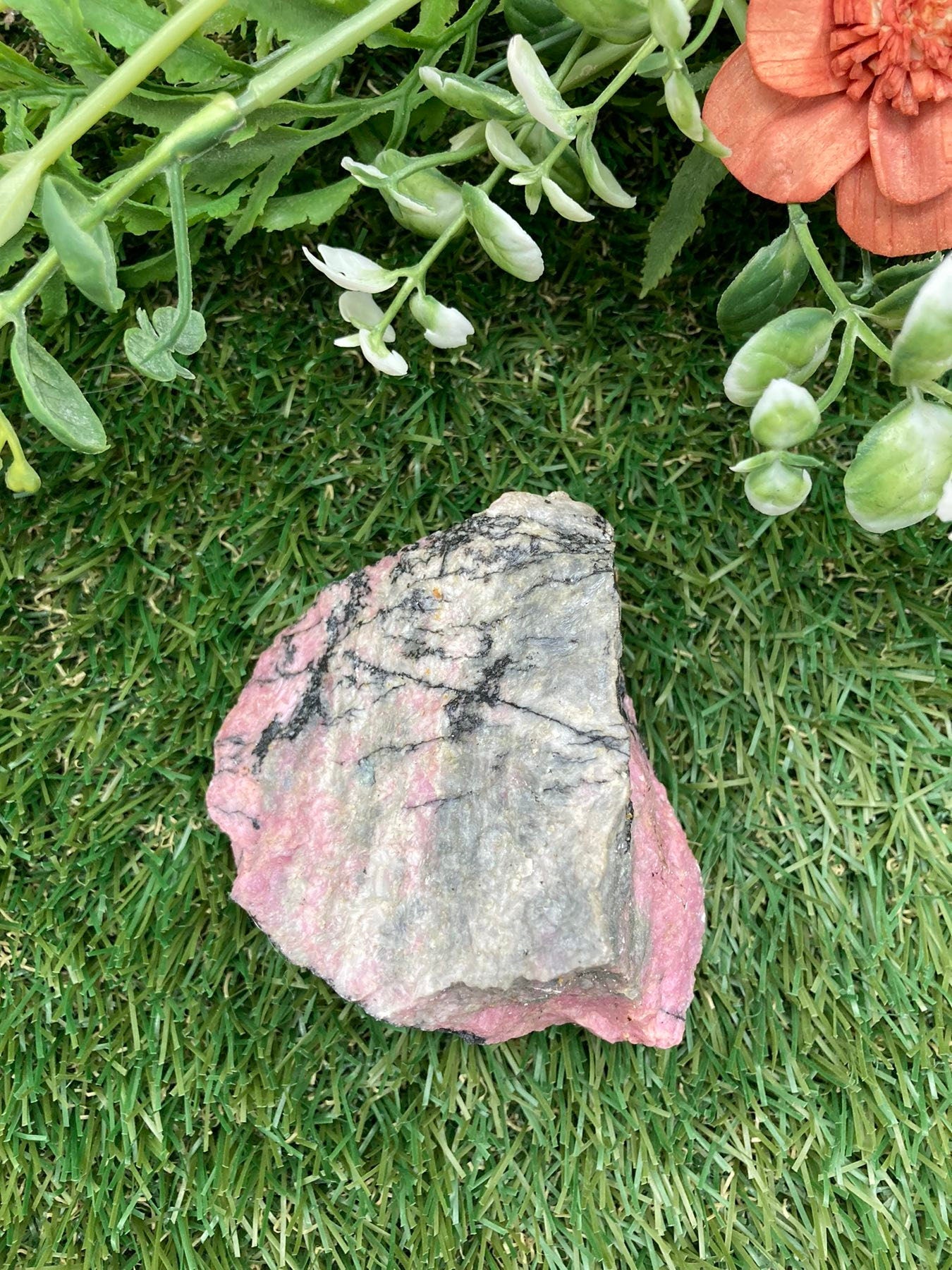 Rhodonite Natural Rough Crystal Mineral