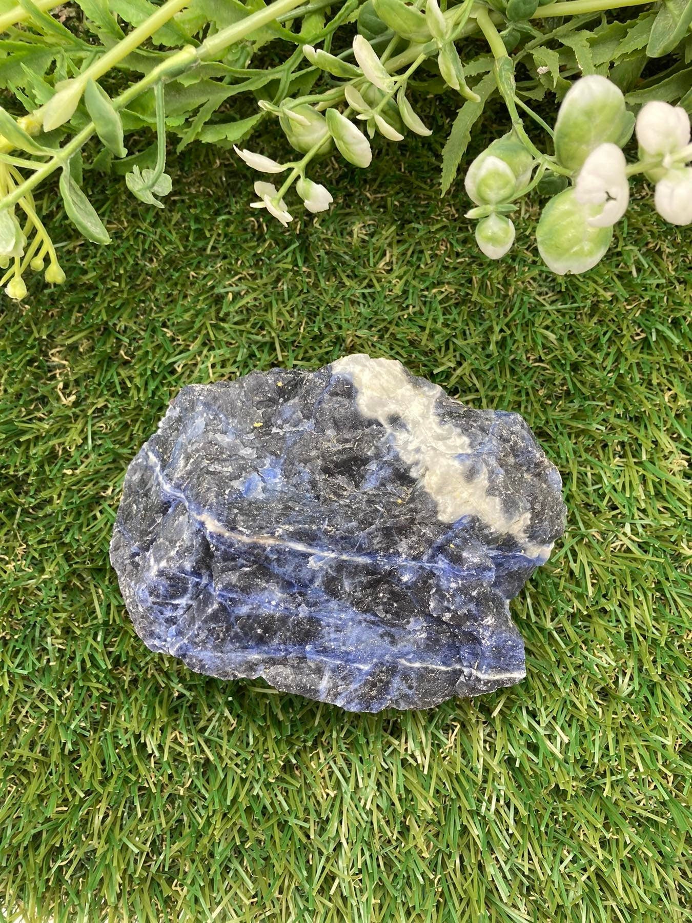 Natural Sodalite Rough Crystal Piece - Communication - Throat Chakra Crystal