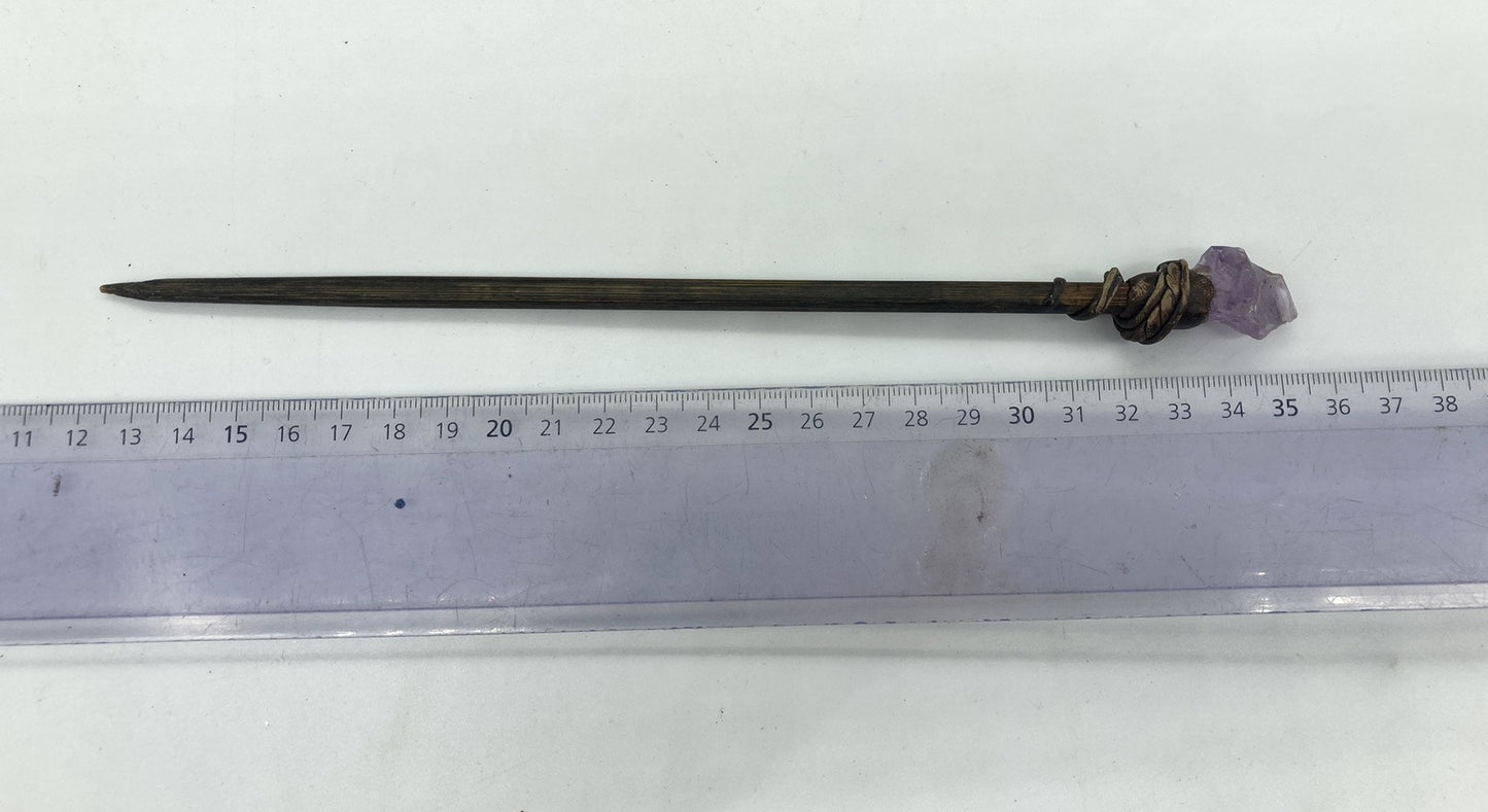 Natural Crystal Amethyst Wand -Fairy wand-Wizard wand-Nature Wand Healing Crystal Zodiac Mineral Stone