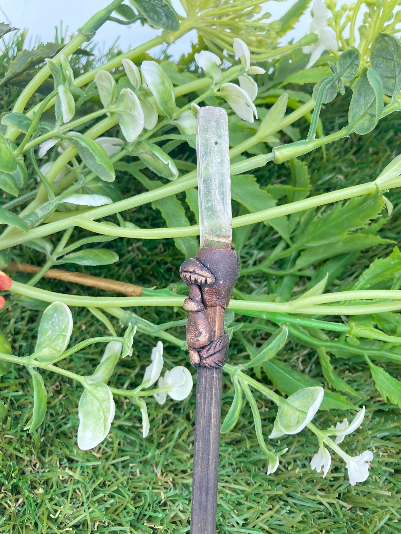 Optical Calcite iceland crystal - Wand -Fairy wand-Wizard wand-Nature Wand Healing Crystal Zodiac Mineral Stone