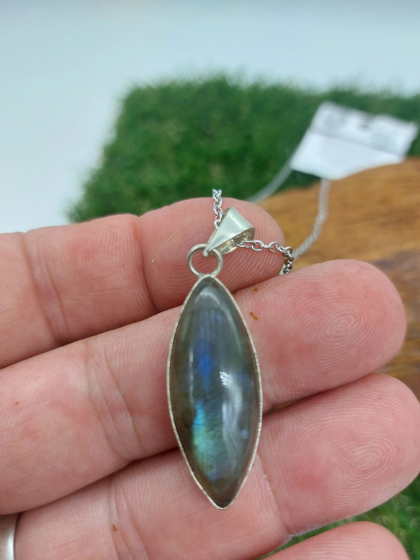 Labradorite Silver Plated Necklace