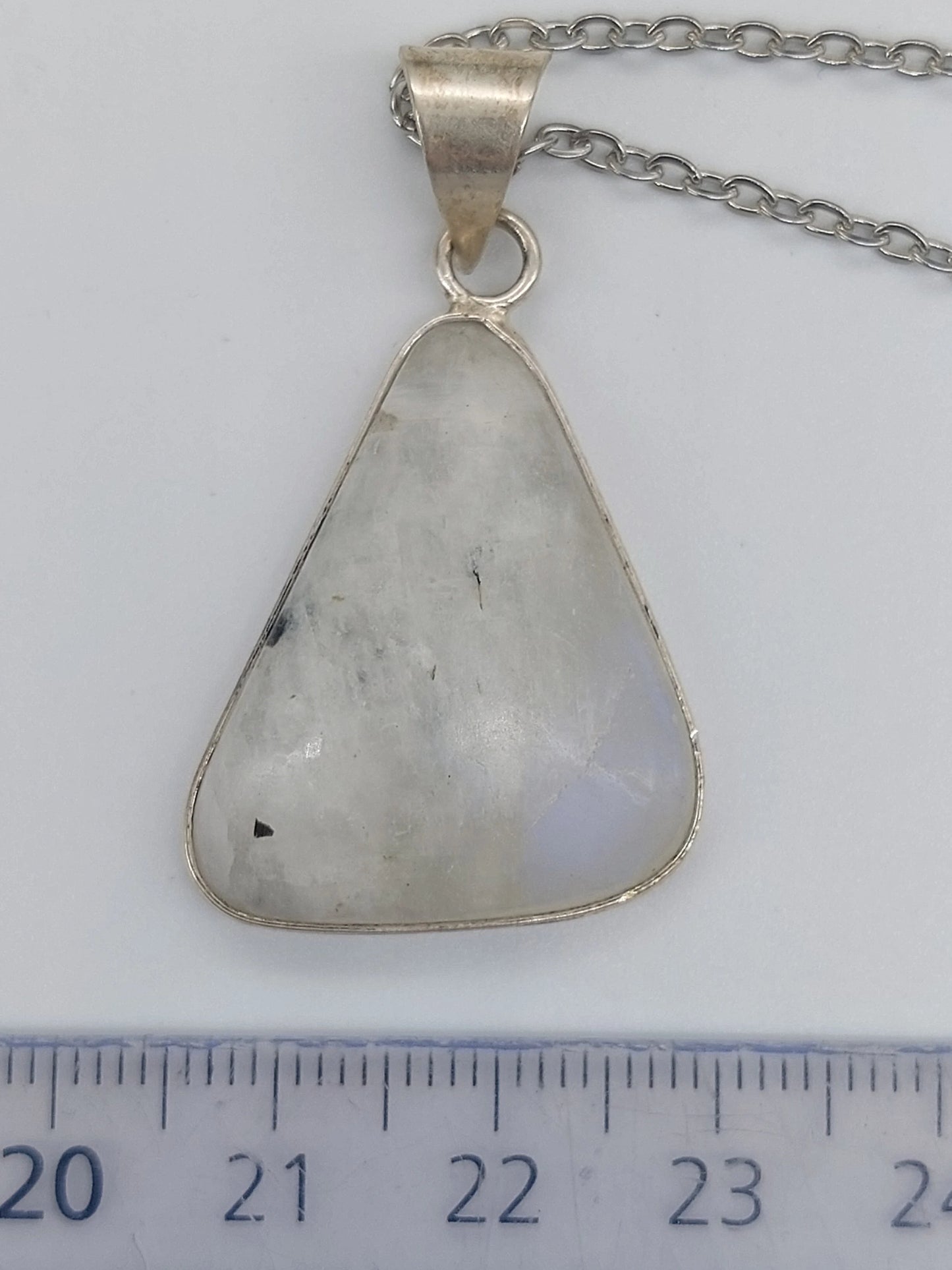 Moonstone Crystal Silver Plated Necklace