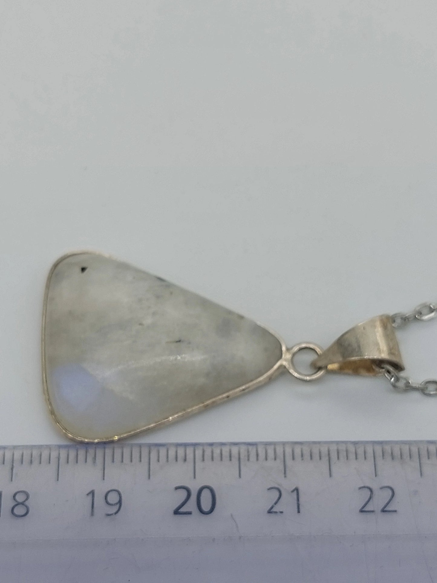 Moonstone Crystal Silver Plated Necklace