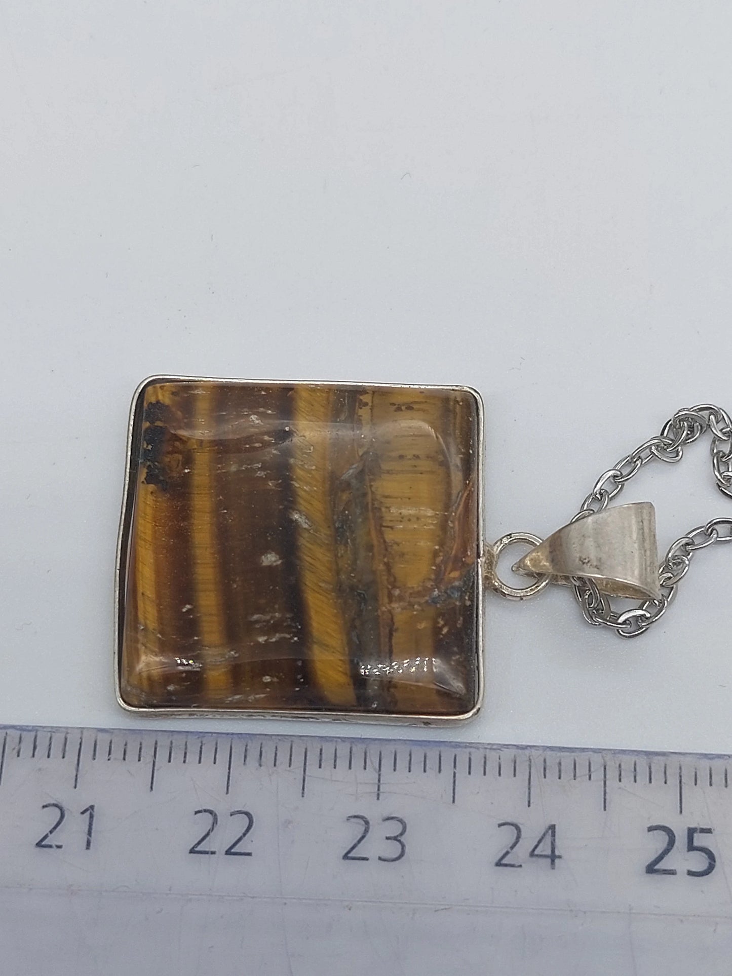 Tiger's Eye Silver Plated Necklace