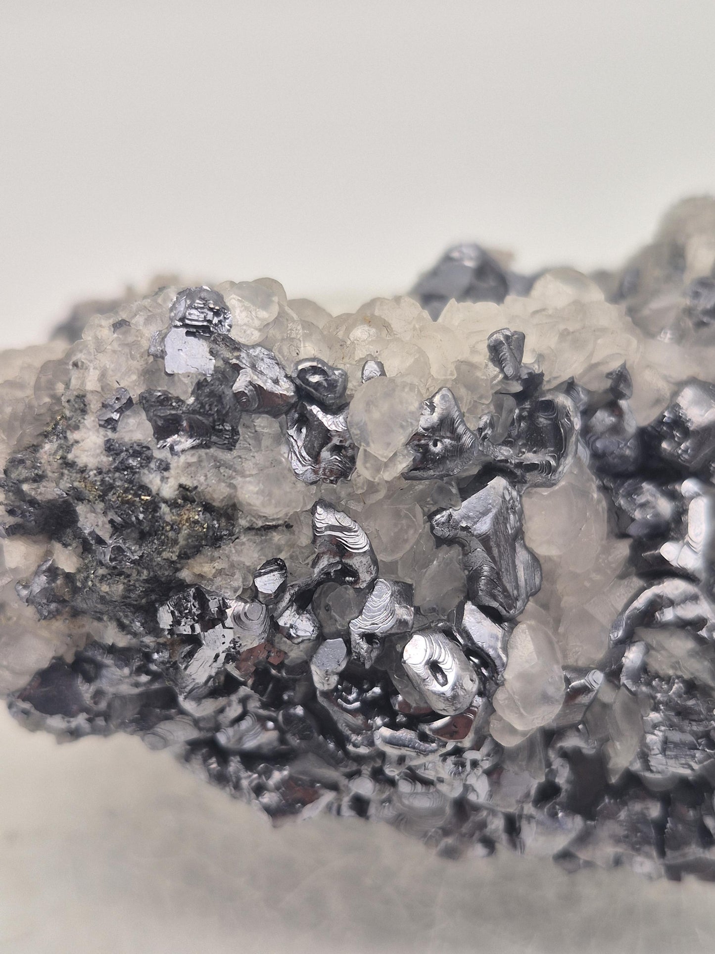 Galena Pyrite Calcite Cluster | Bulgarian Mineral Specimen | Raw Crystal Combination
