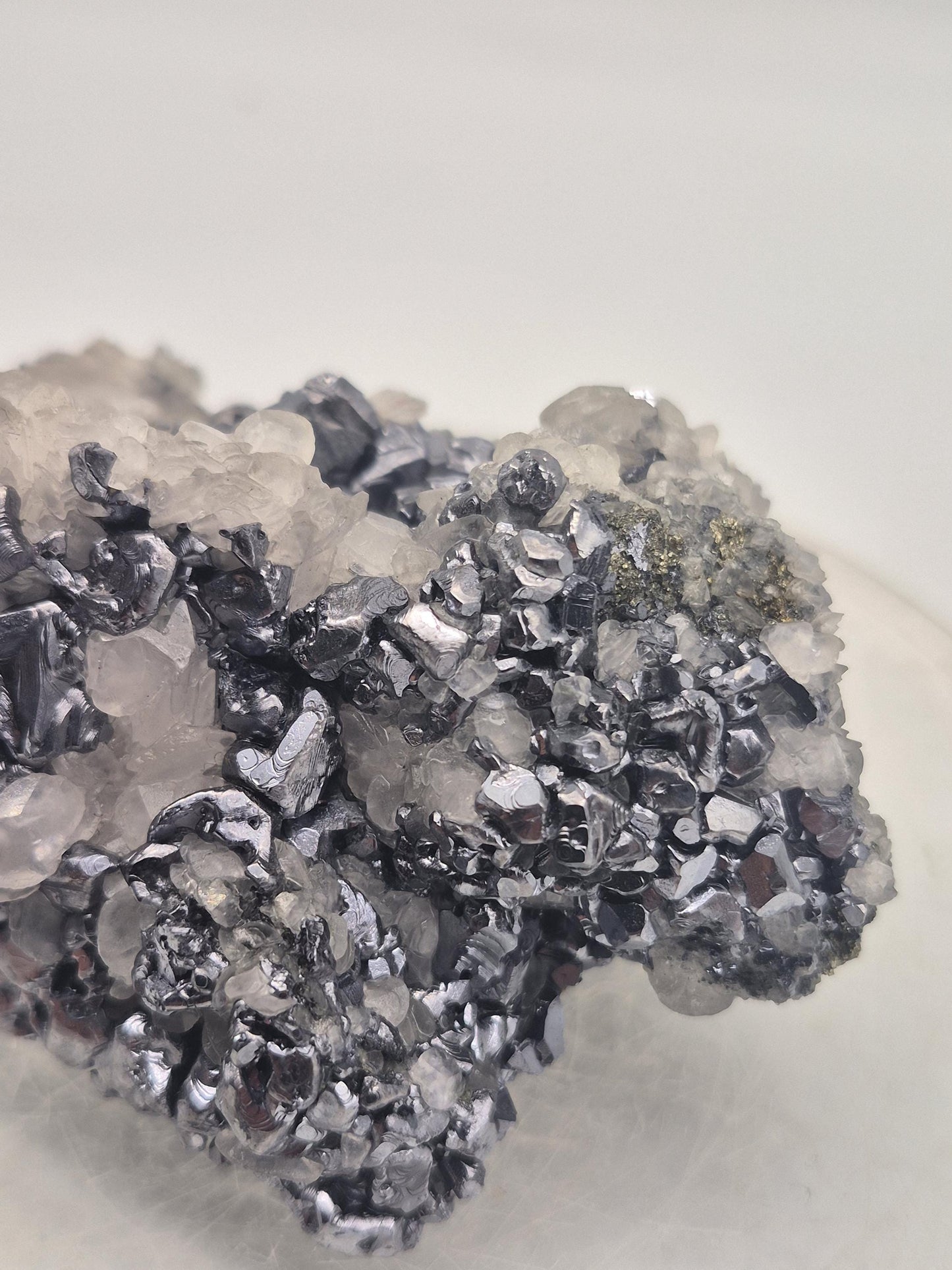 Galena Pyrite Calcite Cluster | Bulgarian Mineral Specimen | Raw Crystal Combination