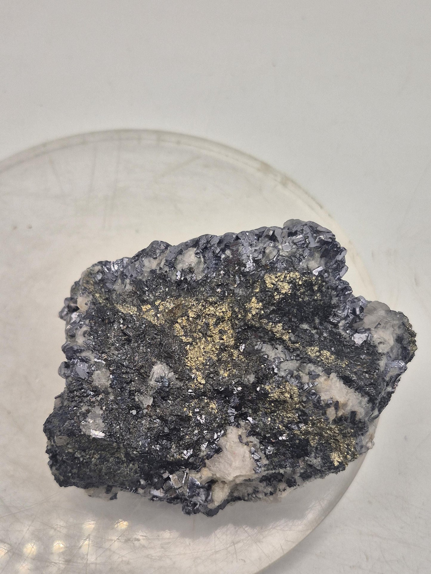 Galena Pyrite Calcite Cluster | Bulgarian Mineral Specimen | Raw Crystal Combination