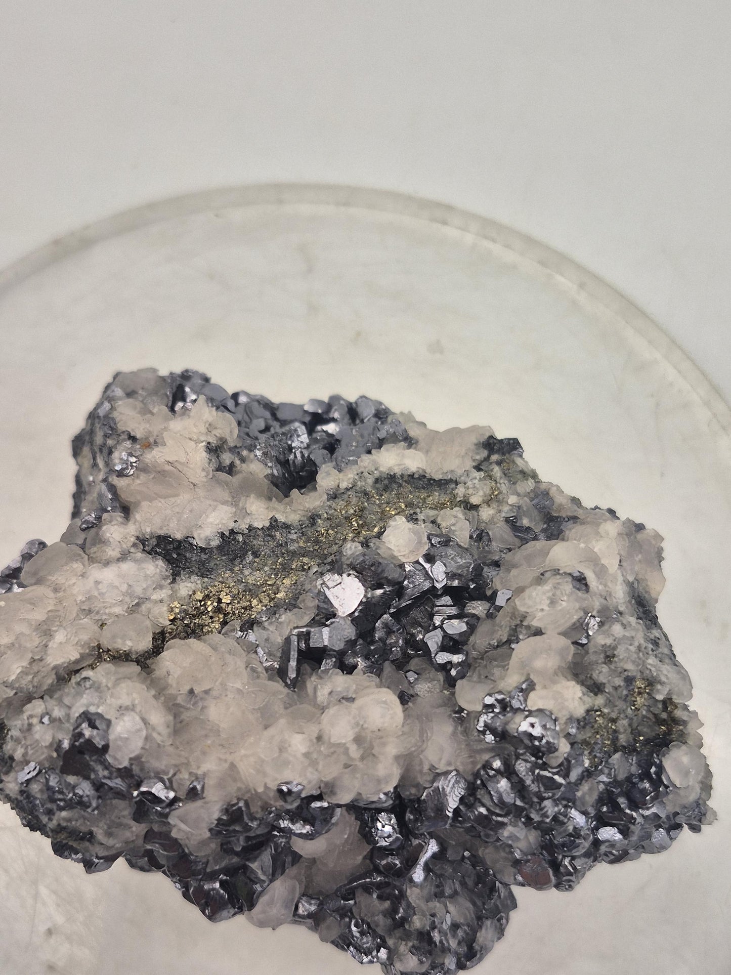 Galena Pyrite Calcite Cluster | Bulgarian Mineral Specimen | Raw Crystal Combination