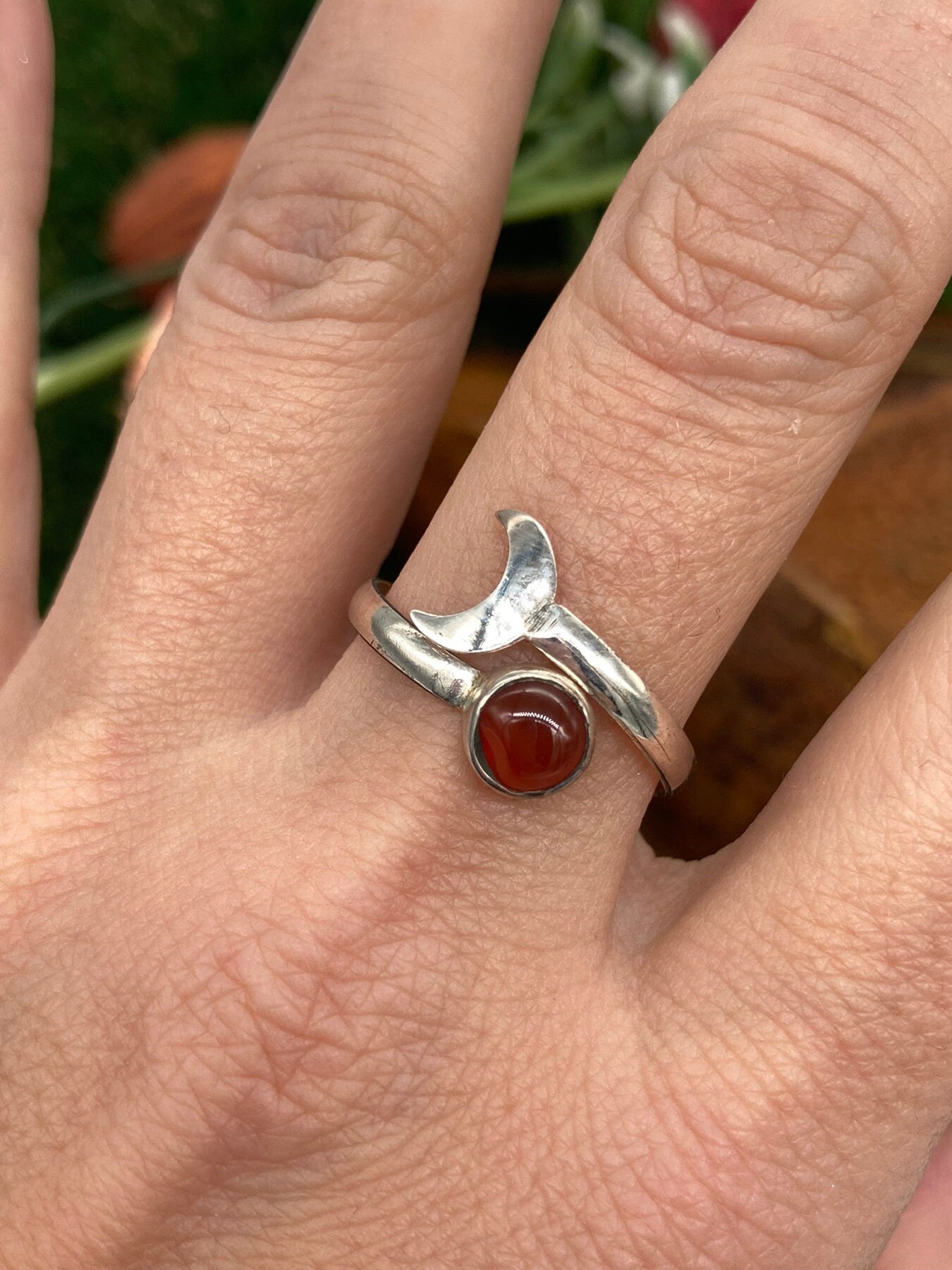 Carnelian Crystal Sterling Silver 925 Ring Top Quality Handmade