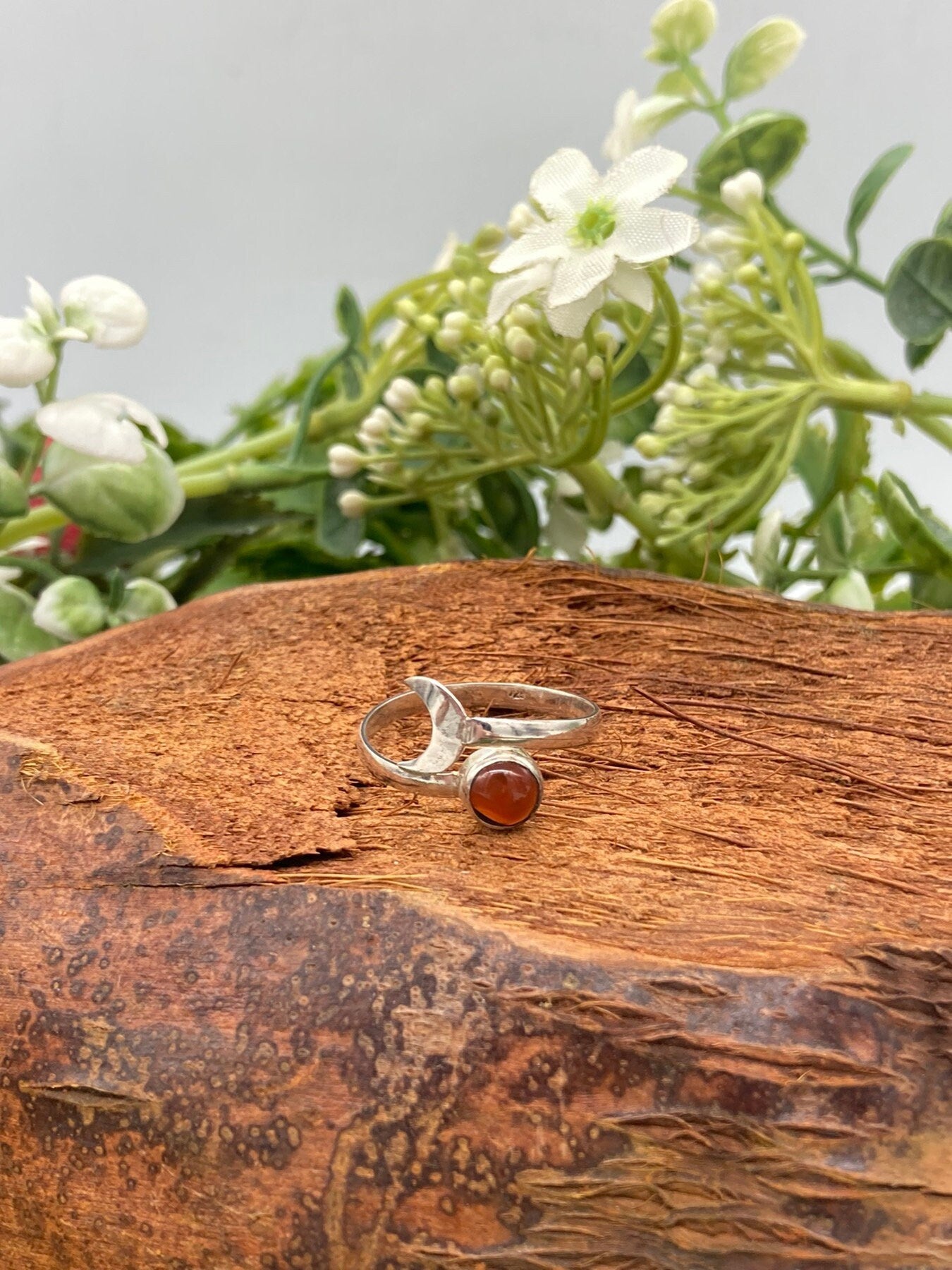 Carnelian Crystal Sterling Silver 925 Ring Top Quality Handmade